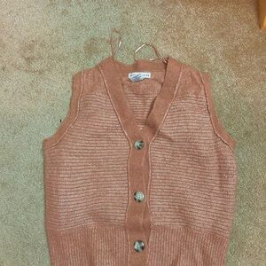 Pink sweater vest